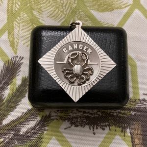 Sterling silver CANCER zodiac pendant